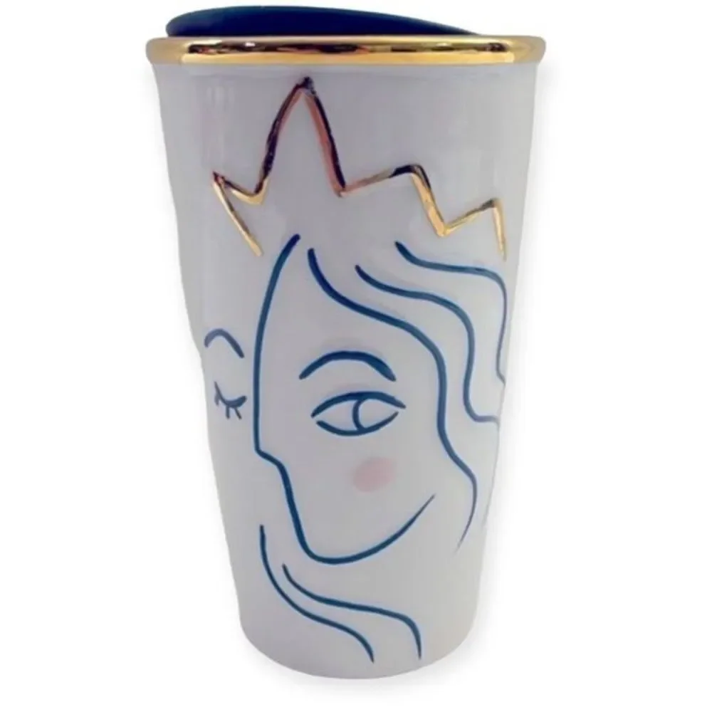 Starbucks 10 FL‎ OZ Ceramic Coffee Cup with Lid